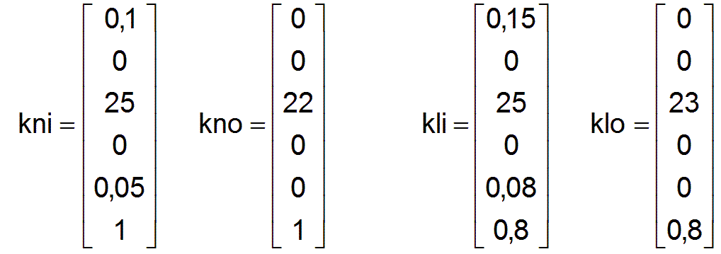 Hier sollten jetzt die Vektoren kni, kno,kli und klo erscheinen!