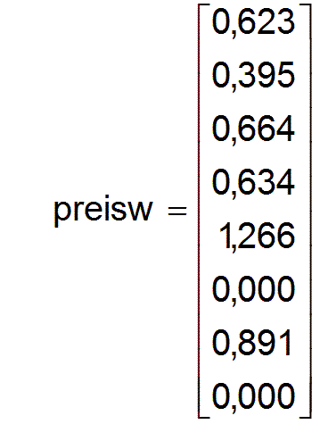 Hier sollte jetzt Vektor preisw erscheinen